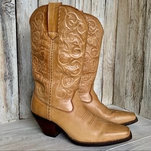 Durango Embossed Tooled Leather Cowboy Boots